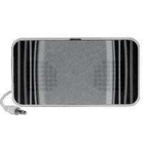 Metal silver elegant masculine portable speakers speakers