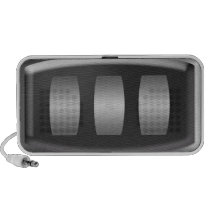 Metal silver elegant masculine portable speakers speakers