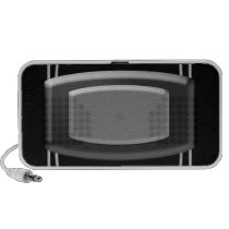 Metal silver elegant masculine portable speakers speakers