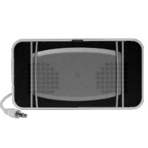 Metal silver elegant masculine portable speakers speakers