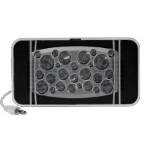 Metal silver elegant masculine portable speakers speakers