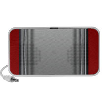 Metal silver red masculine portable speakers speakers