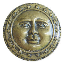 Metal Sunshine Round Stickers