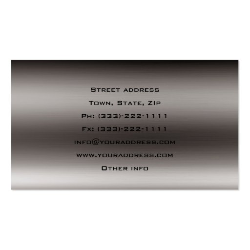 Metal Tubing Design Plumber Profile Card Business Card Template (back side)