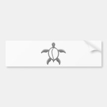metal turtle bumper sticker