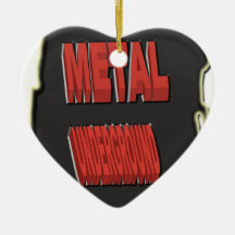 Metal Underground Black ethnic Background Christmas Ornaments
