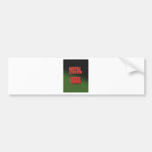 Metal Underground with Green Background Bumper Stickers