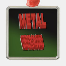 Metal Underground with Green Background Christmas Ornaments