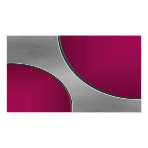 Metal with Burgandy Cutout Circles business card (back side)