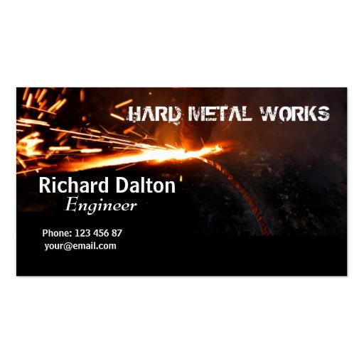 Metal works business cards (front side)