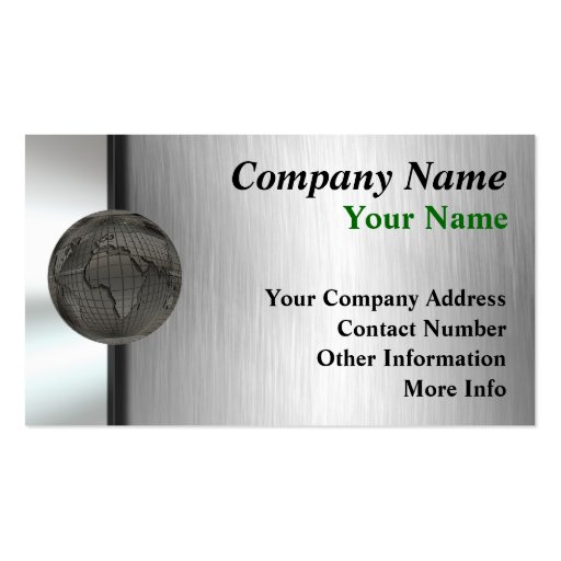 Metal World Business Cards (front side)