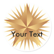 Metalic Gold Star Sticker