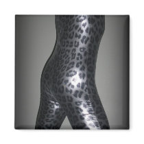 Metalic Leopard Zentai 1 Magnet by MDKgraphics Metalic Leopard Zentai 1 Magnet