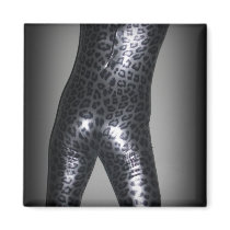Metalic Leopard Zentai 2 Magnet by MDKgraphics Metalic Leopard Zentai 2 Magnet