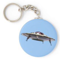Metalic UFO Keychain