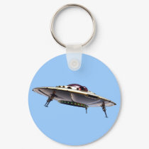 Metalic UFO Keychain by MDKgraphics Metalic UFO Keychain