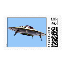Metalic UFO Postage