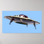 Metalic UFO Poster