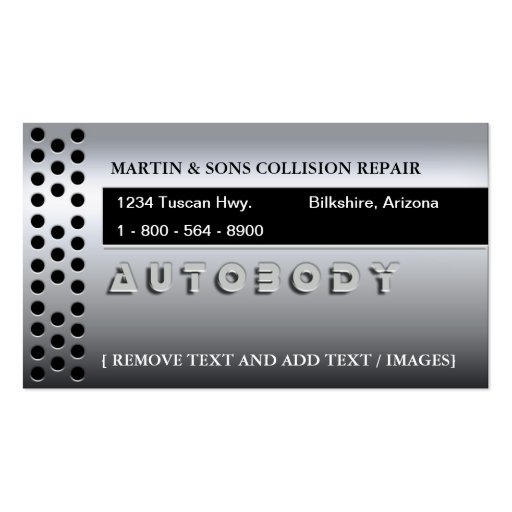 METALLIC AUTO BUSINESS CARDS (front side)