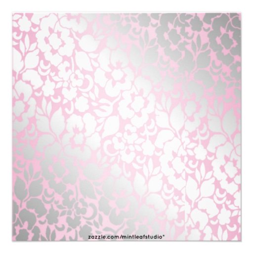 Metallic Baby Pink Bridal Shower Invitation