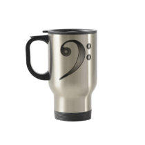 Metallic Bass Clef Coffee Mug