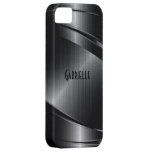Metallic Black Design Brushed Aluminum Look casemate cases