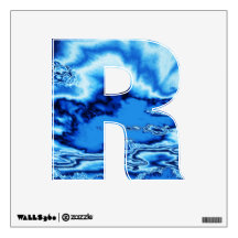 Metallic Blue Clouds Wall Decal