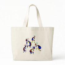 Metallic Blue Kokopelli Bag