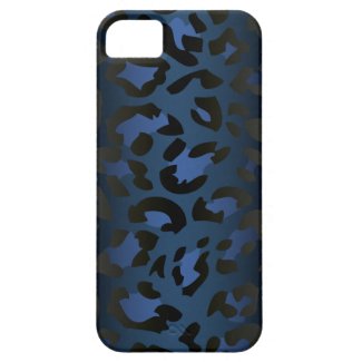 Metallic Blue Leopard Skin iPhone 5 Case