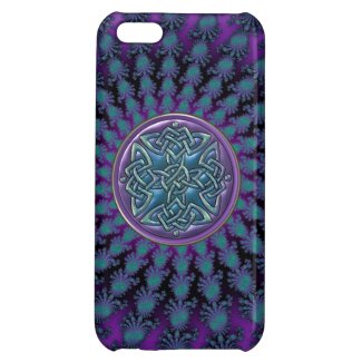 Metallic Celtic Knot Fractal Design iPhone Case