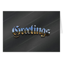Metallic Chrome Greetings cards