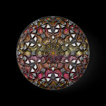 Metallic Crystal Mandala buttons