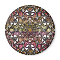 Metallic Crystal Mandala magnets by Aquavel Metallic Crystal Mandala magnets