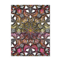 Metallic Crystal Mandala postcards