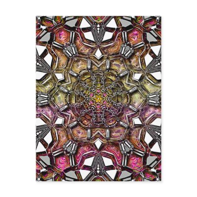 Metallic Crystal Mandala Postcard by Aquavel