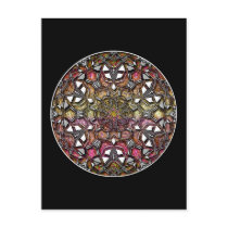 Metallic Crystal Mandala postcards by Aquavel Metallic Crystal Mandala postcards
