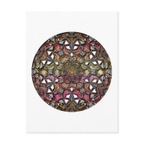 Metallic Crystal Mandala postcards by Aquavel Metallic Crystal Mandala postcards