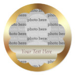 Metallic-Effect Gold Photo Sticker