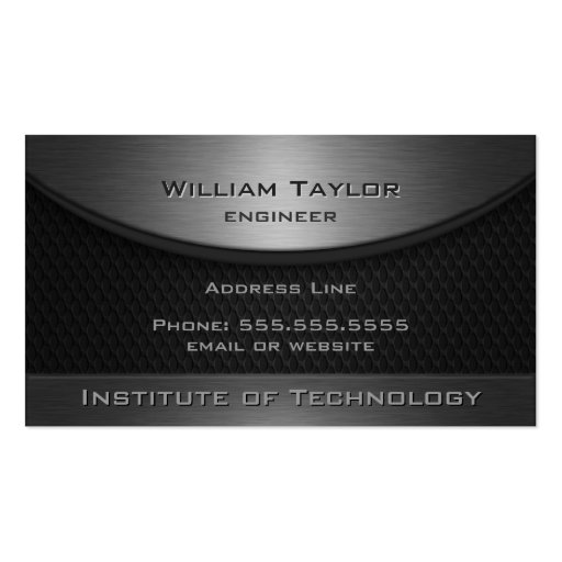 Metallic Elegance 2 with QR code Business Card (front side)
