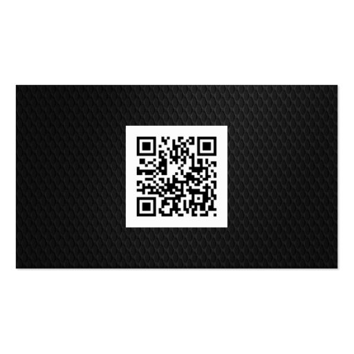 Metallic Elegance with QR code Business Card Template (back side)