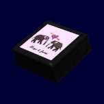 Metallic Elephants Personlized Jewelry Box gift boxes