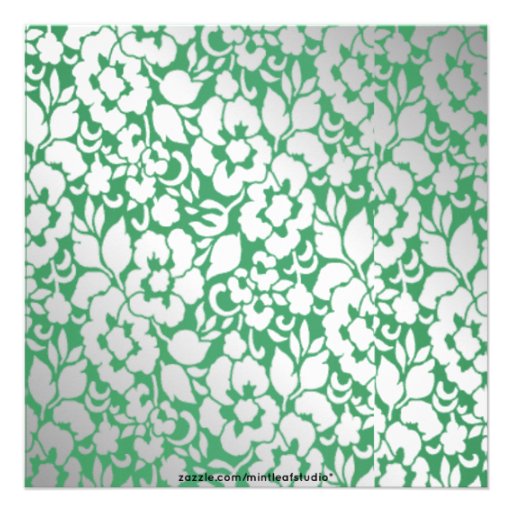 Metallic Emerald Green Happy Birthday Invitation