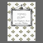 Metallic Fleur de lis (Gold) Wedding invitations