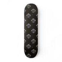 Metallic Fleur de lis (Silver) Skate Board Decks