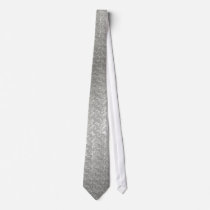 Metallic Flowing Silver Pattern on Necktie