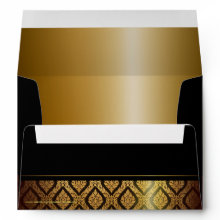 Metallic Gold Brocade Fancy Party envelope