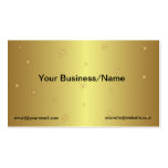 Metallic Gold Business Card with Stars business cards