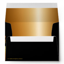 Metallic Gold Fancy Grunge Party envelope