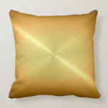 Metallic Gold Steel Metal Look Throw Pillows