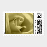 Metallic Golds Color Rose Wedding Postage stamps